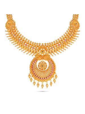 Exciting Gold Fancy Necklace-hover