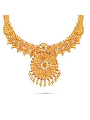 Fascinating Gold Fancy Necklace-hover