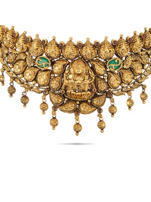 Mesmerising Nagas Antique Choker Necklace-hover