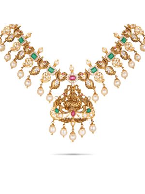 Enticing Ruby Emerald Necklace-hover