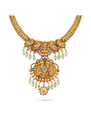 Royal Antique Peacock Necklace-hover