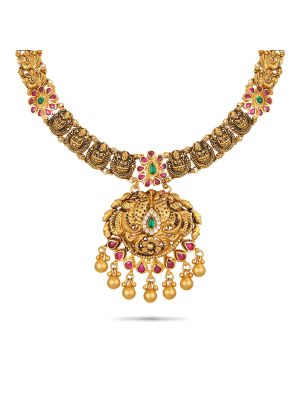 Royal Antique Peacock Necklace-hover