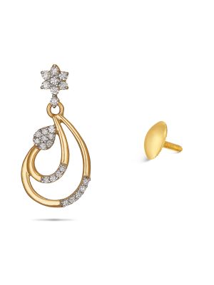 Floral Diamond Earring-hover