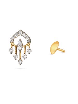 Stunning Floral Diamond Earring-hover