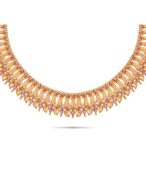 Enticing Trendy Gold Necklace-hover