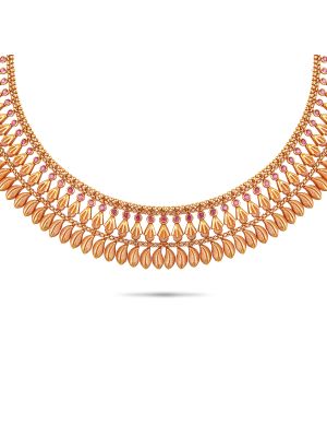 Enticing Trendy Gold Necklace-hover