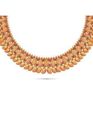 Enticing Trendy Gold Necklace-hover