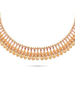 Enticing Trendy Gold Necklace-hover