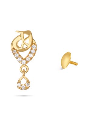 Enticing Gold Drop Earring-hover