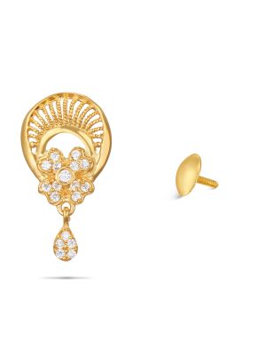 Gold Flower Earring-hover