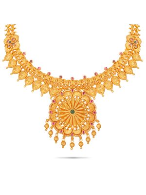 Enchanting Antique Gold Necklace-hover