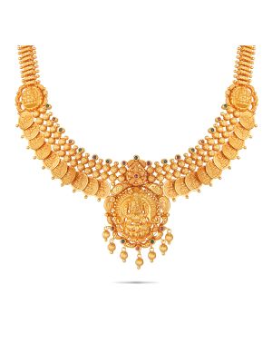 Lakshmi Kasu Gold Necklace-hover