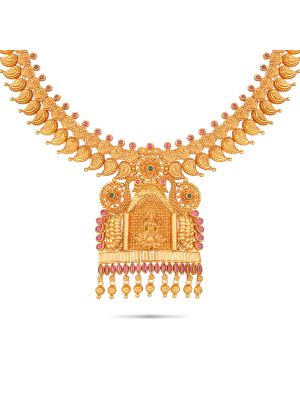 Classic Temple Gold Necklace-hover