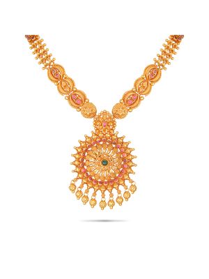 Mesmerising Floral Gold Necklace-hover