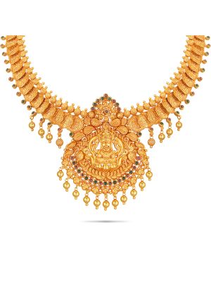 Latest Fancy Lakshmi Kasu Necklace-hover