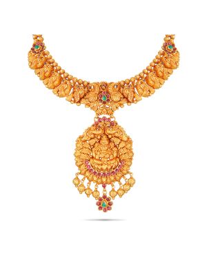 Mesmerising Temple Gold Necklace-hover