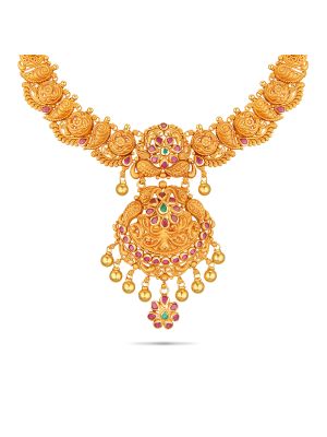 Mesmerising Gold Floral Necklace-hover