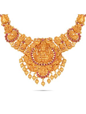 Gorgeous Bridal Gold Necklace-hover