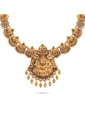 Enticing Nagas Gold Necklace-hover