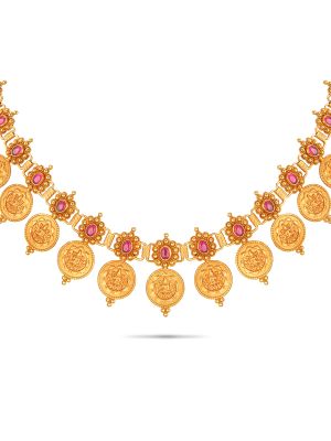 Traditional Lakshmi Kasu Necklace-hover