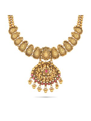 Stunning Gold Antique Necklace-hover