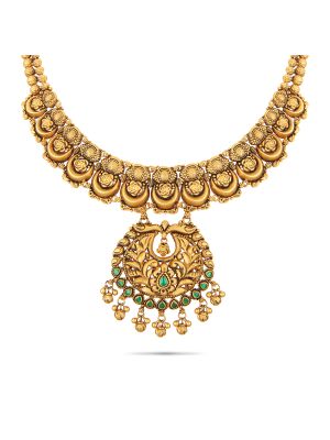 Enchanting Floral Gold Necklace-hover