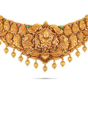 Stunning Gold Antique Choker Necklace-hover