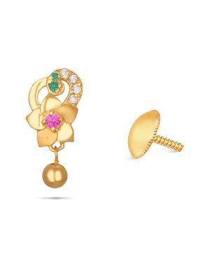 Gold Flower Earring-hover