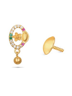 Elegant Flower Gold Earring-hover