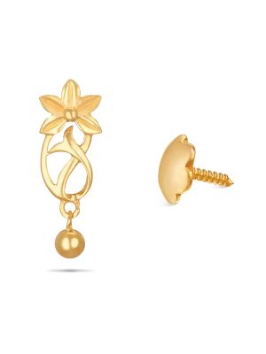 Elegant Floral Gold Earring-hover