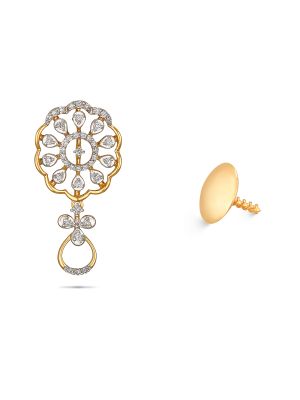 Enchanting Floral Diamond Earring-hover