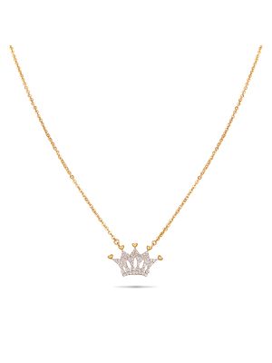 Kids Crown Pendant With Chain-hover