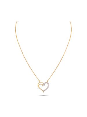 Kids Heart Diamond Pendant With Chain-hover