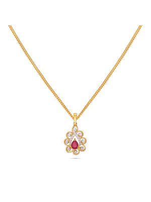 Diamond Floral Pendant-hover