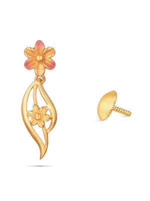 Gold Flower Earring-hover