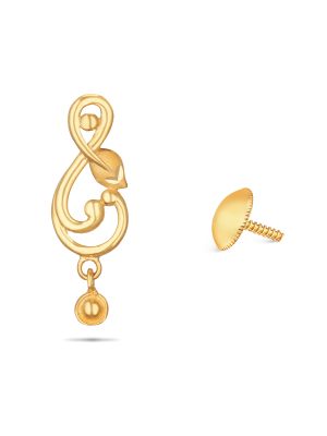 Elegant Gold Leaf Earring-hover