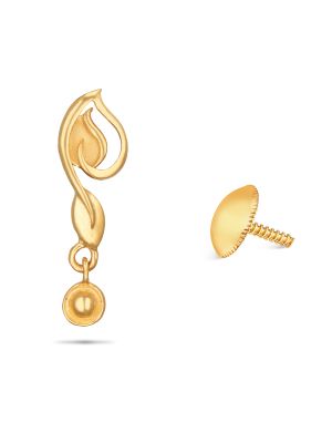 Elegant Gold Leaf Earring-hover