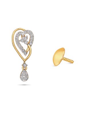 Heart Design Diamond Earring-hover