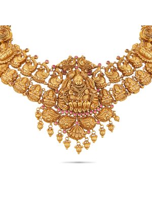 Mesmerising Temple Gold Necklace-hover