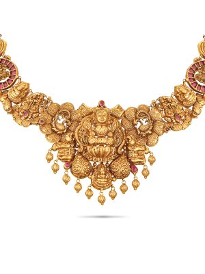 Enticing Temple Gold Necklace-hover