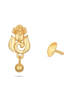 Elegant Gold Floral Earring-hover