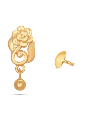 Impressive Flower Design Gold Earring-hover