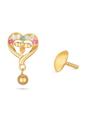 Elegant Floral Gold Earring-hover