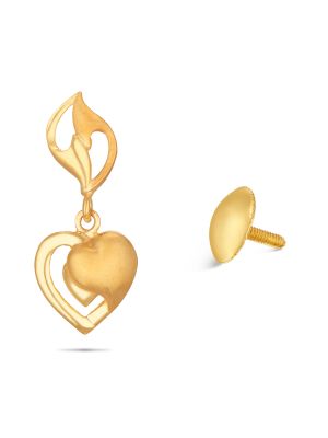 Gold Heart Drop Earring-hover