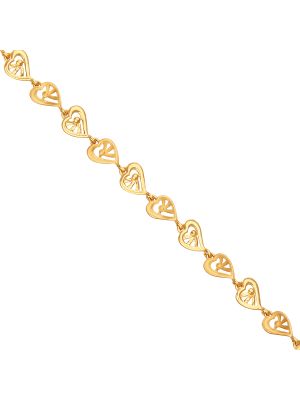 Heart Design Gold Bracelet-hover