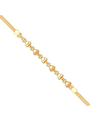 Heart Design Gold Bracelet-hover