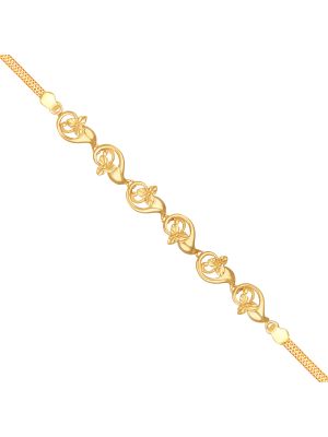 Floral Design Gold Bracelet-hover