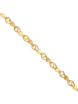 Leaf Design Gold Bracelet-hover