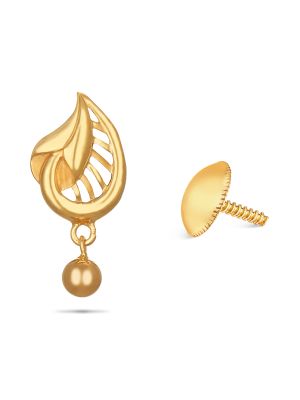 Gold Floral Earring-hover