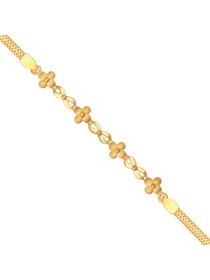 Stunning Floral Gold Bracelet-hover